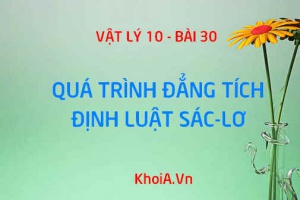 Quá trình đẳng tích là gì? Định luật Charles (Sác-lơ) - Vật lý 10 bài 30